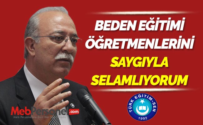 BEDEN EĞİTİMİ ÖĞRETMENLERİNİ SAYGIYLA SELAMLIYORUM