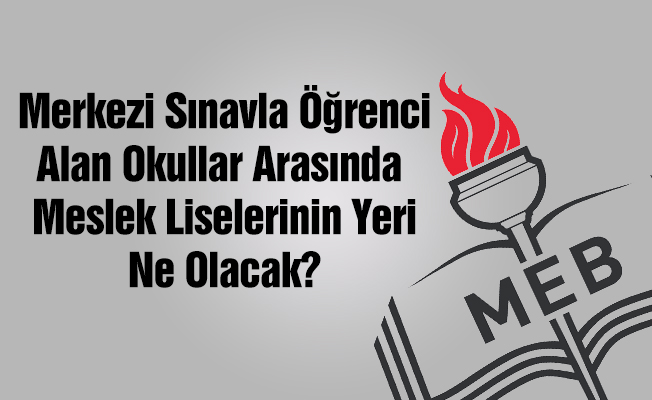 Merkezi sınavla öğrenci alan okullar arasında meslek liselerinin yeri ne olacak?