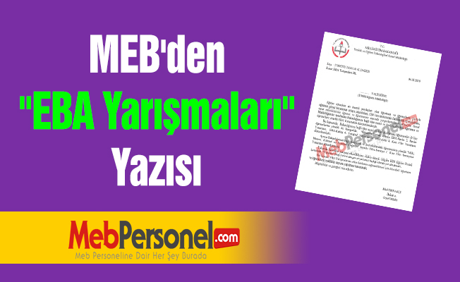 MEB'den ''EBA Yarışmaları'' Yazısı