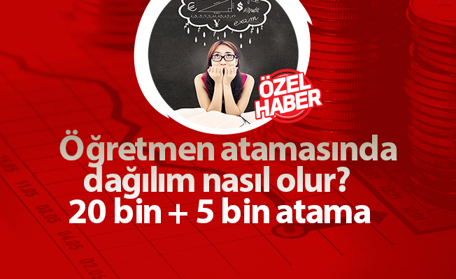 Öğretmen atamasında dağılım nasıl olur? 20 bin + 5 bin atama