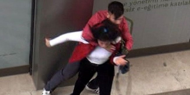 Sevgililer gününde nişanlısını sokak ortasında tartakladı