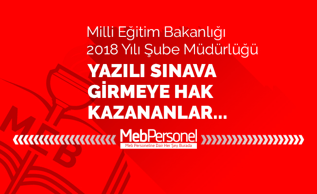 MEB Görevde Yükselme Yazılı Sınav Başvuru Sonucu