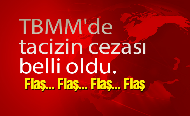 TBMM'de tacizin cezası belli oldu.