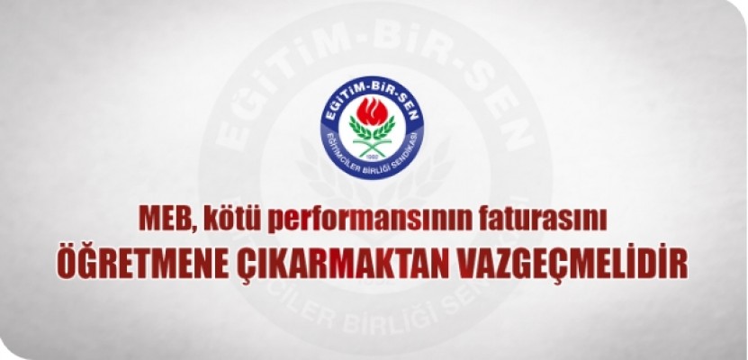 EBS'den 'performans değerlendirmesi' Yönetmelik yürürlüğe girerse Eylem Kararı!