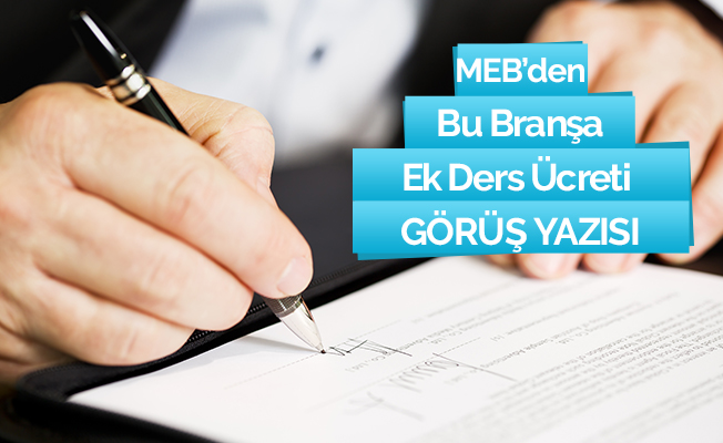 MEB, Ek Ders Görüş Yazısı
