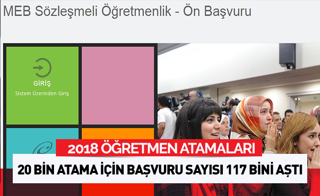 Öğretmen Atamalarında Başvuru 117 Bini Aştı