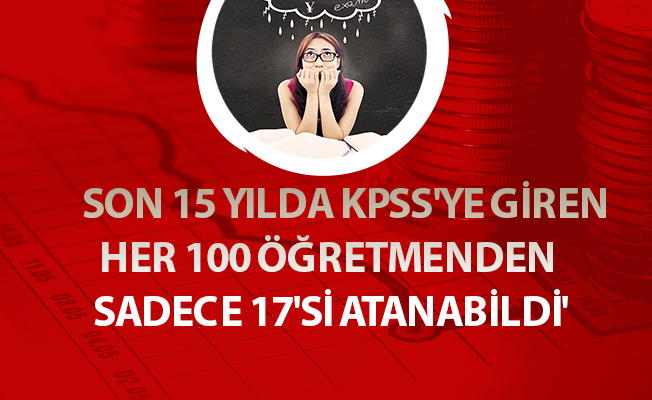 ‘15 YILDA KPSS'YE GİREN HER 100 ÖĞRETMENDEN SADECE 17'Sİ ATANABİLDİ'
