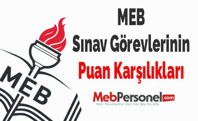 MEB Sınav Görevlerinin Puan Karşılıkları