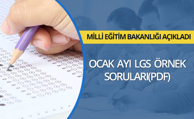MEB, Ocak ayı LGS örnek sorularını yayımladı