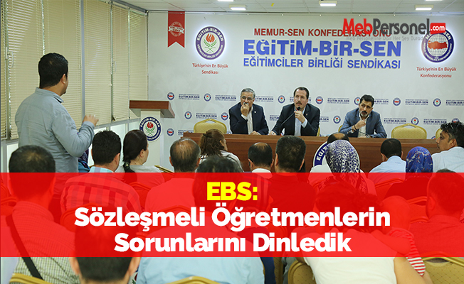 EBS: ''Sözleşmeli Öğretmenlerin Sorunlarını Dinledik''