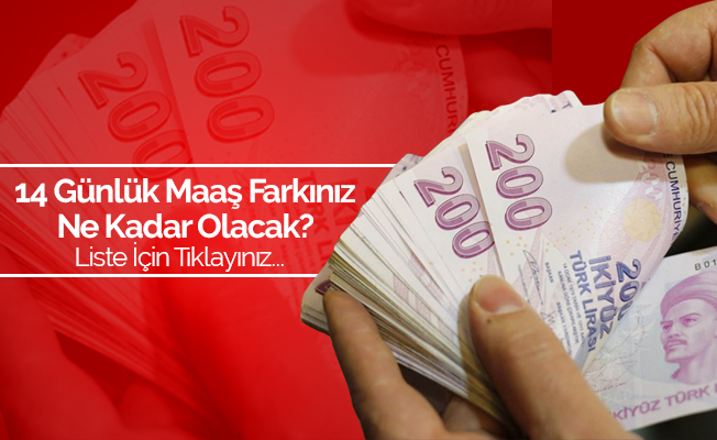 14 Günlük Maaş Zammı Farkınız Ne Kadar Olacak?