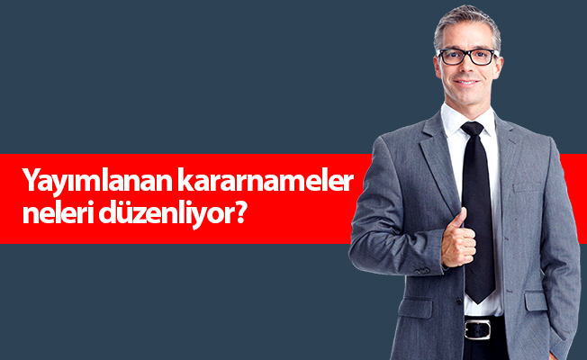Yayımlanan kararnameler neleri düzenliyor?