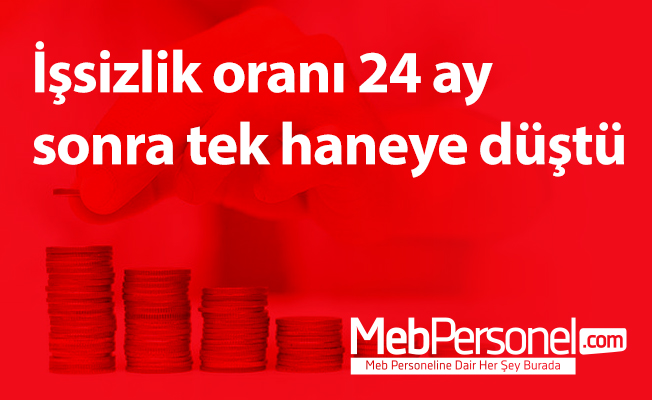 İşsizlik oranı 24 ay sonra tek haneye düştü