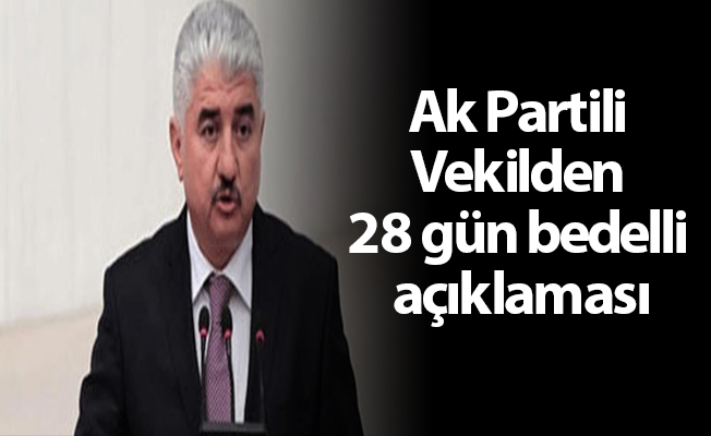 Ak Partili Vekilden 28 gün bedelli açıklaması
