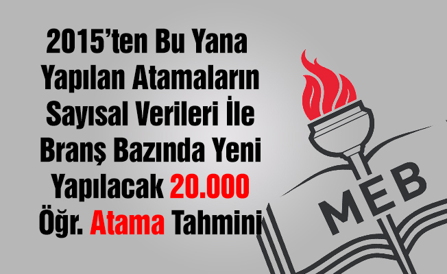 Yeni Yapılacak 20 Bin Atamada Branş Bazında Dağılım Nasıl Olur?