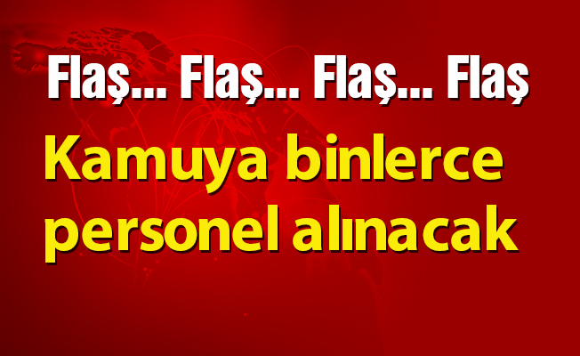 Kamuya binlerce personel alınacak