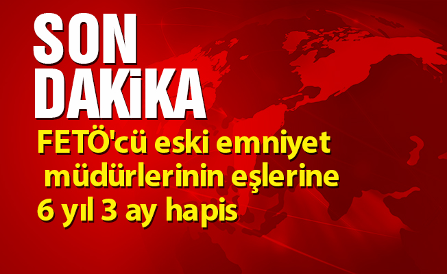 FETÖ'cü eski emniyet müdürlerinin eşlerine 6 yıl 3 ay hapis