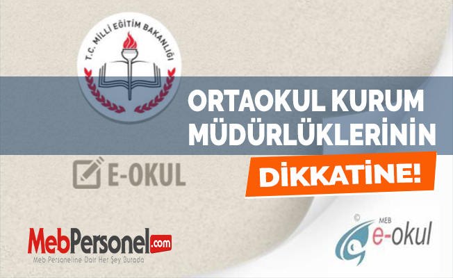 Ortaokul Müdürlüklerinin Dikkatine