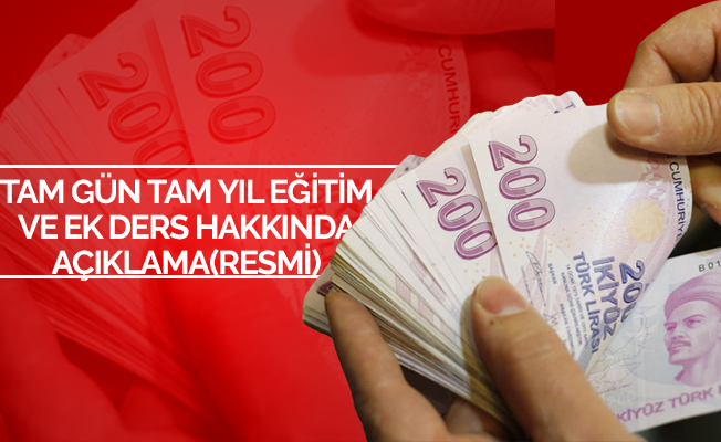 MEB'den Tam Gün Tam Yıl Eğitim Yazısı