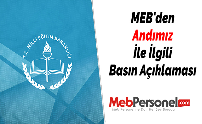 MEB'den Andımız İle İlgili Basın Açıklaması