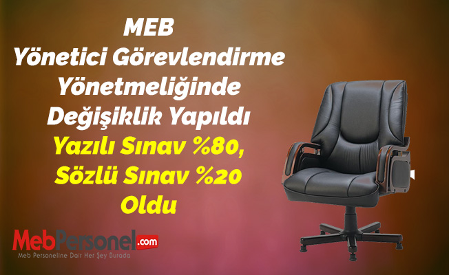 MEB Yönetici Görevlendirme Yönetmeliğinde Değişiklik Yapıldı