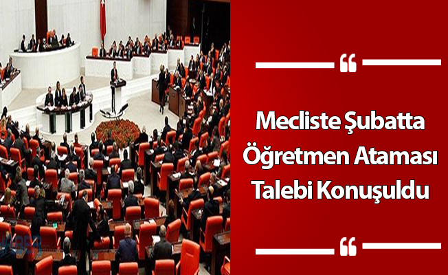 Mecliste Şubatta Öğretmen Ataması Talebi Konuşuldu