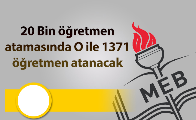 20 Bin öğretmen atamasında O ile 1371 öğretmen atanacak