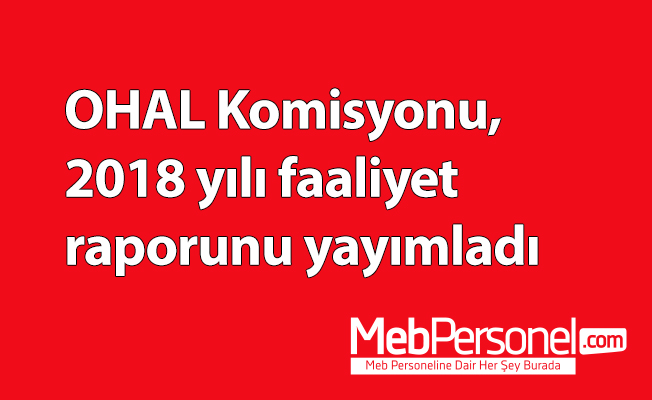 OHAL Komisyonu, 2018 yılı faaliyet raporunu yayımladı