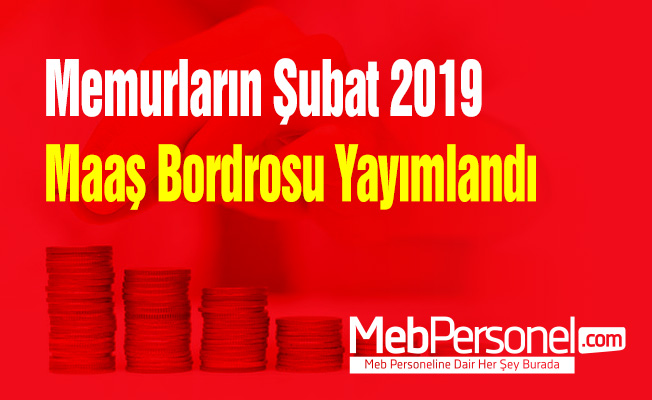 Memurların Şubat 2019 maaş bordrosu yayımlandı