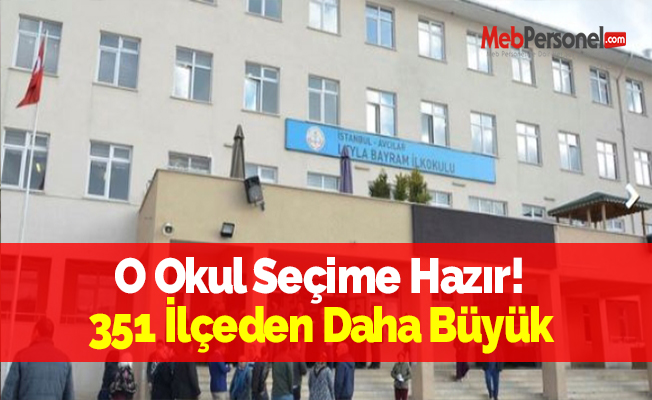 O Okul Seçime Hazır! 351 İlçeden Daha Büyük