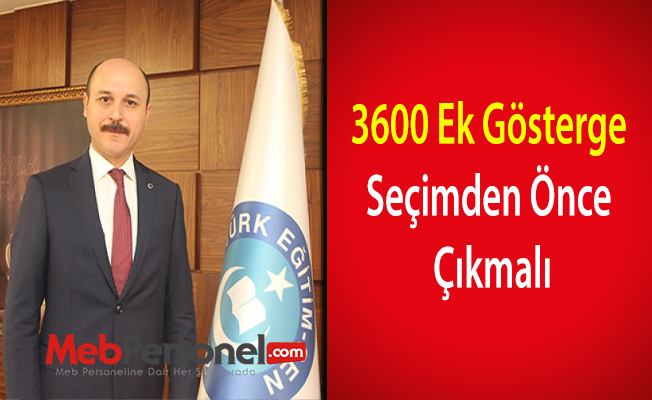 Talip Geylan: ''3600 Ek Gösterge Seçimden Önce Çıkmalı''