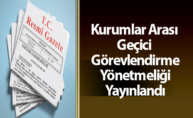 Kurumlar Arası Geçici Görevlendirme Yönetmeliği Yayınlandı