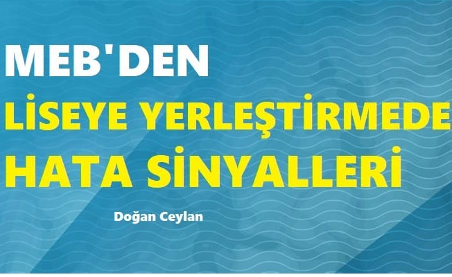 MEB'DEN HATA SİNYALLERİ