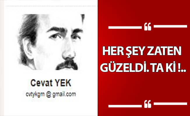 HER ŞEY ZATEN GÜZELDİ. TA Kİ !..