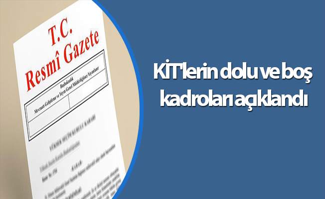 KİT'lerin dolu ve boş kadroları açıklandı
