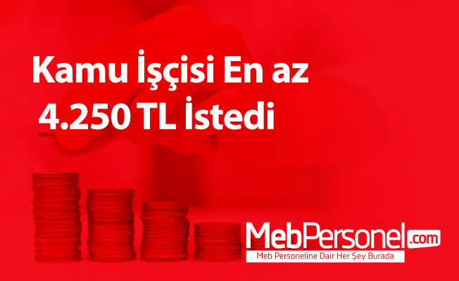 Kamu İşçisi En az 4.250 TL İstedi