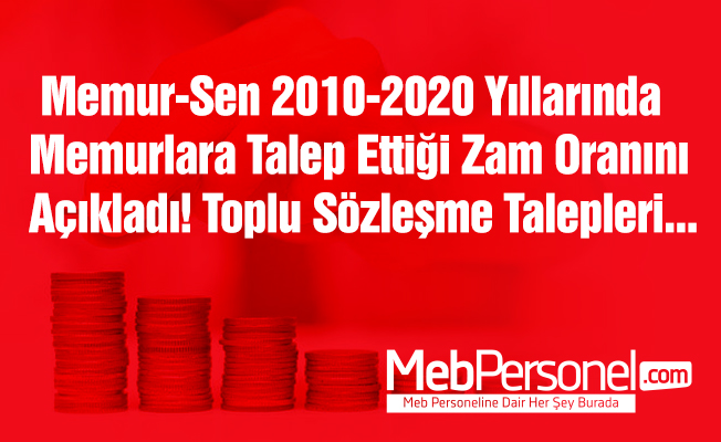 Memur-Sen, toplu sözleşme talebini iletti