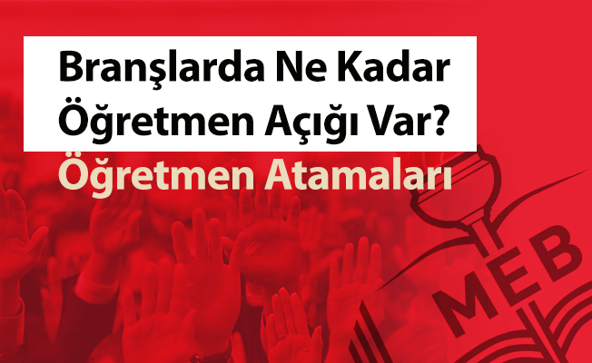 Branşlarda Ne Kadar Öğretmen Açığı Var? Öğretmen Atamaları