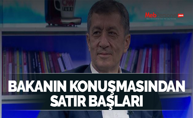 Bakan Ziya Selçuk'un Konuşmasından Satır Başları