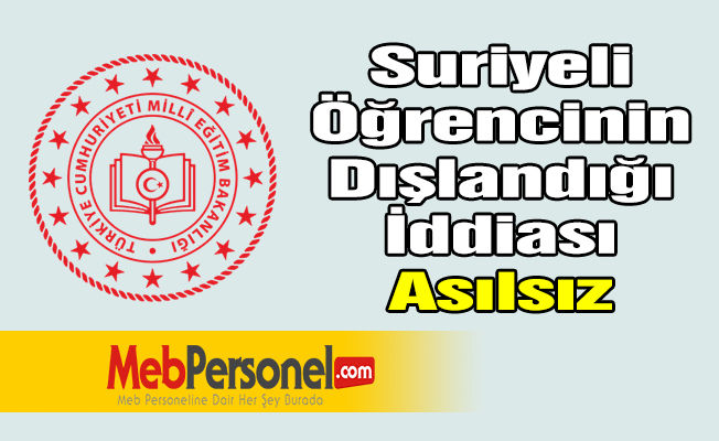 Suriyeli Öğrencinin Dışlandığı İddiası Asılsız