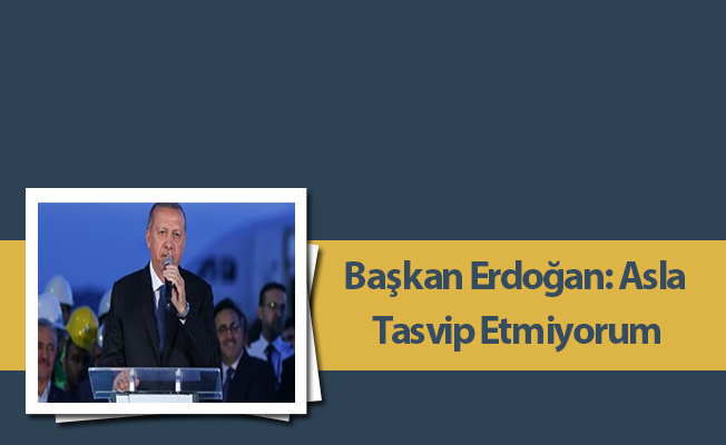 Başkan Erdoğan: Asla Tasvip Etmiyorum