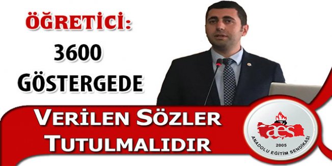 Öğretici: 3600 Ek Göstergede Verilen Sözler Tutulmalıdır
