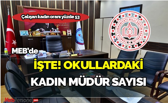 Milli eğitim il müdürlüklerinde çalışan kadın yönetici oranı yüzde 2