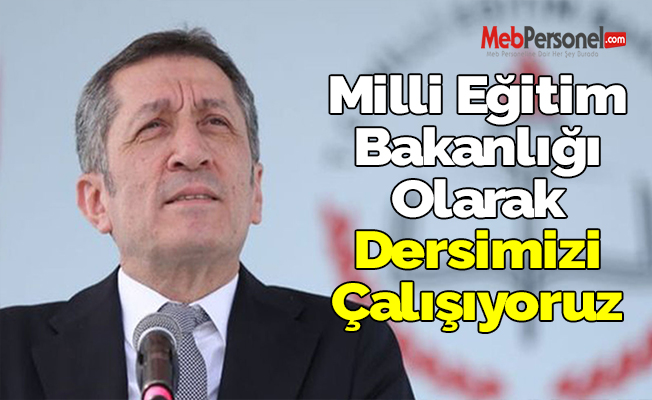 Milli Eğitim Bakanlığı Olarak Dersimizi Çalışıyoruz