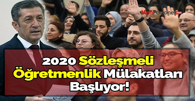 2020 sözleşmeli öğretmenlik mülakatları başlıyor!