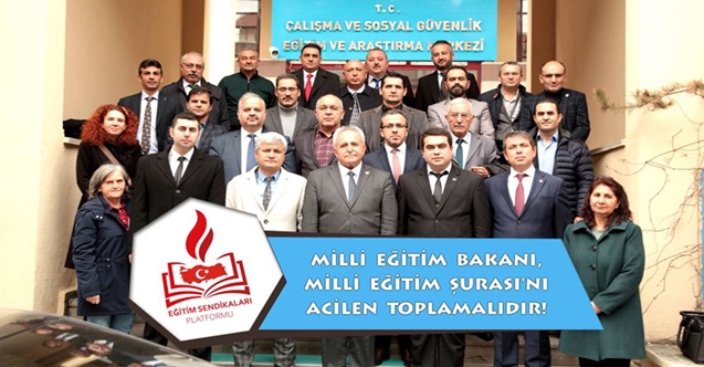 EĞİTİM SENDİKALARI PLATFORMU:  “MİLLİ EĞİTİM ŞURASI ACİLEN TOPLANMALIDIR!”
