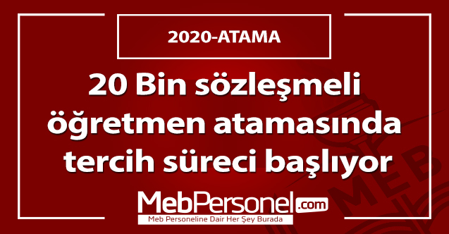 20 Bin sözleşmeli öğretmen atama tercih süreci başlıyor