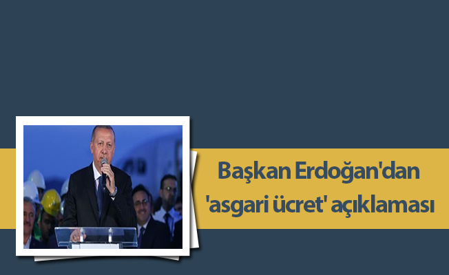 Başkan Erdoğan'dan 'asgari ücret' açıklaması