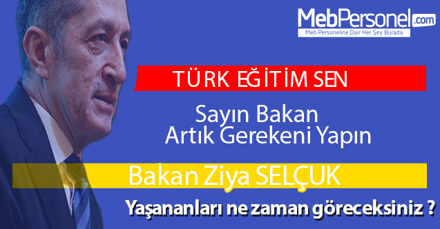 Bakan Ziya SELÇUK proje okullarında yaşananları ne zaman göreceksiniz ?