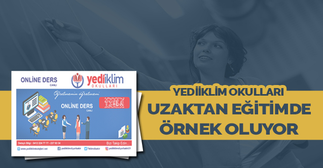 Yediiklim Okulları Uzaktan Eğitimde Farkını Ortaya Koyuyor.
